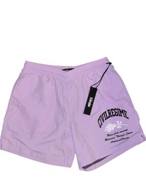 NWT Civil Regime V2 Nylon Shorts Hint Of Violet